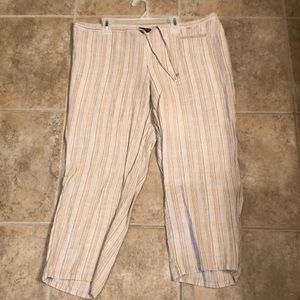 Light linen khaki pants
